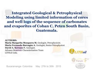 Integrated Geological & Petrophysical Modeling using limited information of cores .pdf