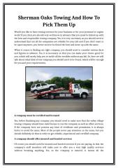 Sherman Oaks Towing And How To Pick Them Up.docx